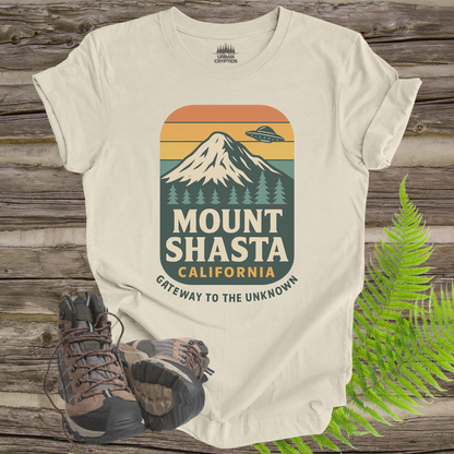 Mount Shasta UFO T-Shirt – Gateway to the Unknown (California Design)