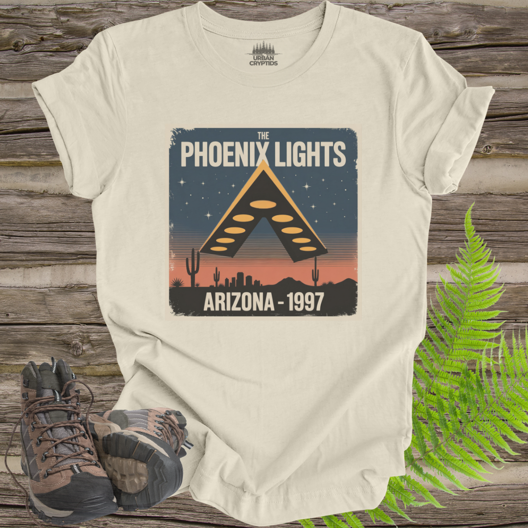 Phoenix Lights 1997 UFO T-Shirt – Arizona Alien & Cryptid Sighting Tee