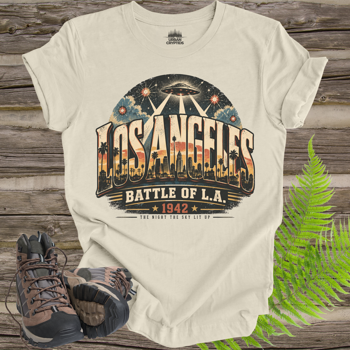 Los Angeles UFO T-Shirt – Battle of L.A. 1942 Vintage California Tee