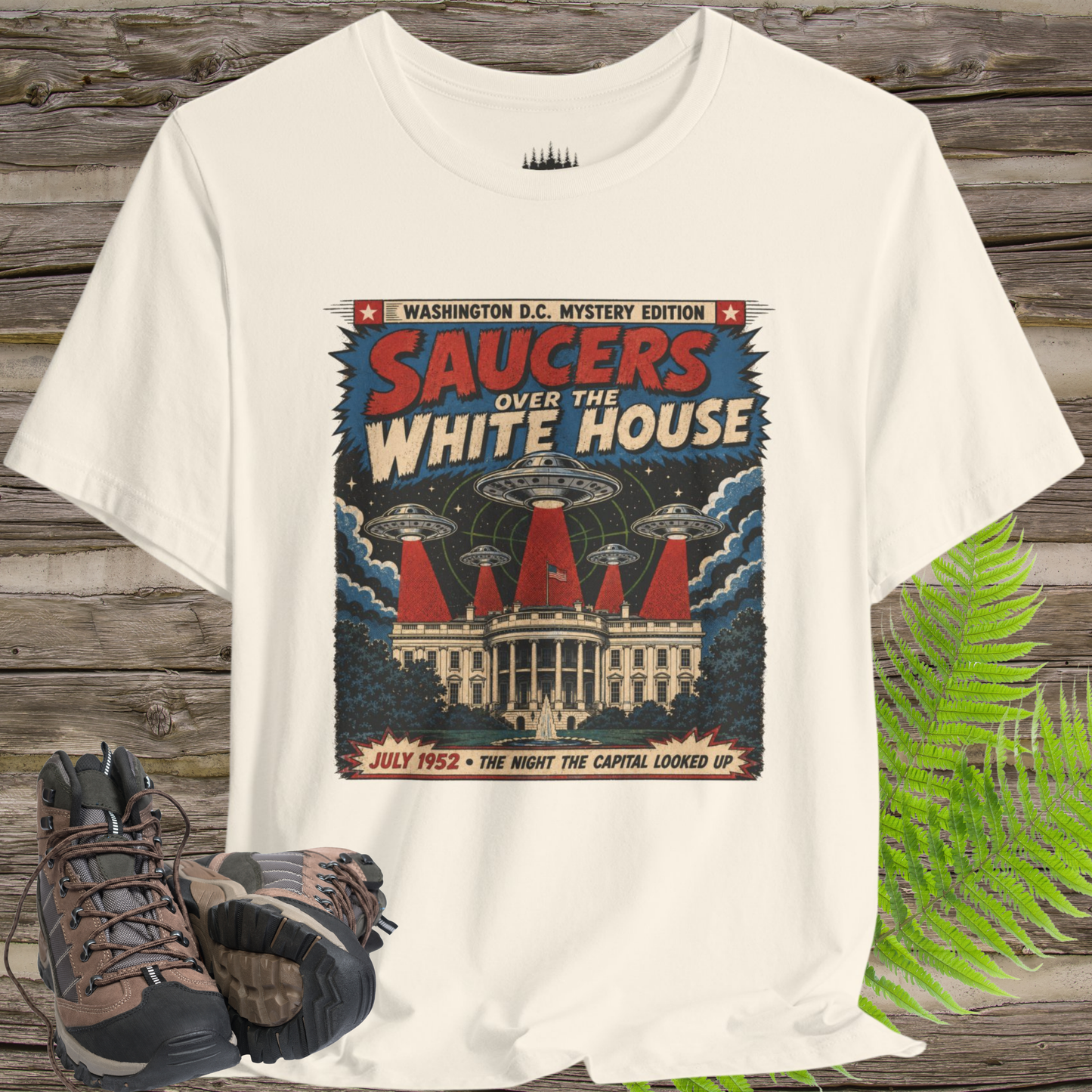 Saucers Over the White House T-Shirt – 1952 Washington UFO Mystery