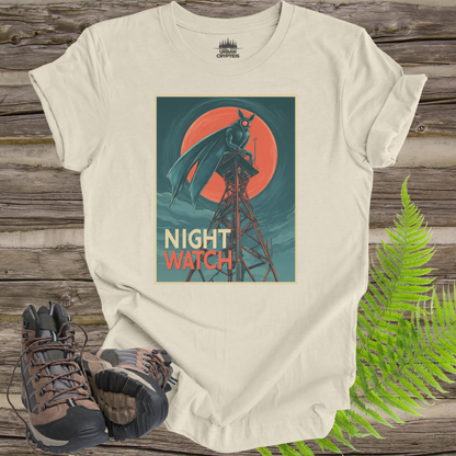 Mothman Night Watch Vintage Cryptid Poster T-Shirt