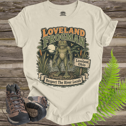 Loveland Frogman T-Shirt – Respect the River Locals Ohio Cryptid Tee