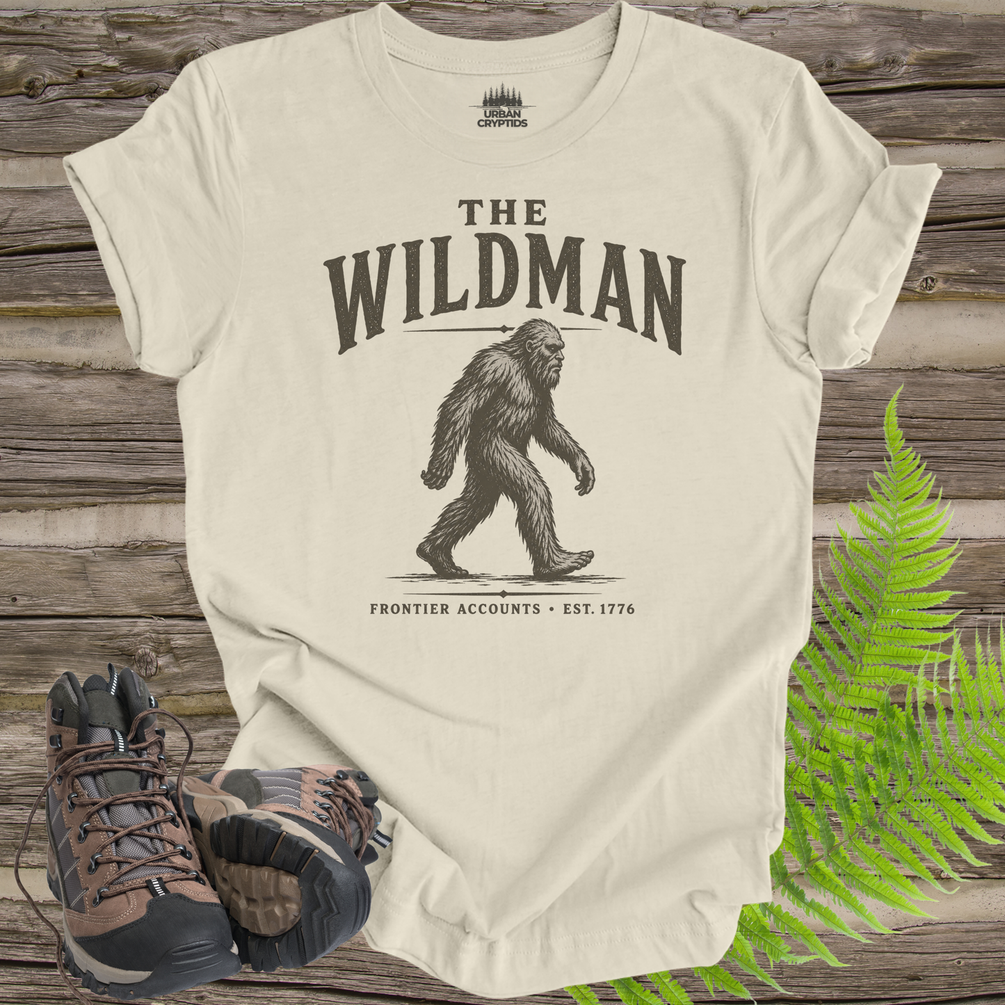 The Wildman | Frontier Accounts Est. 1776 Vintage Bigfoot T-Shirt