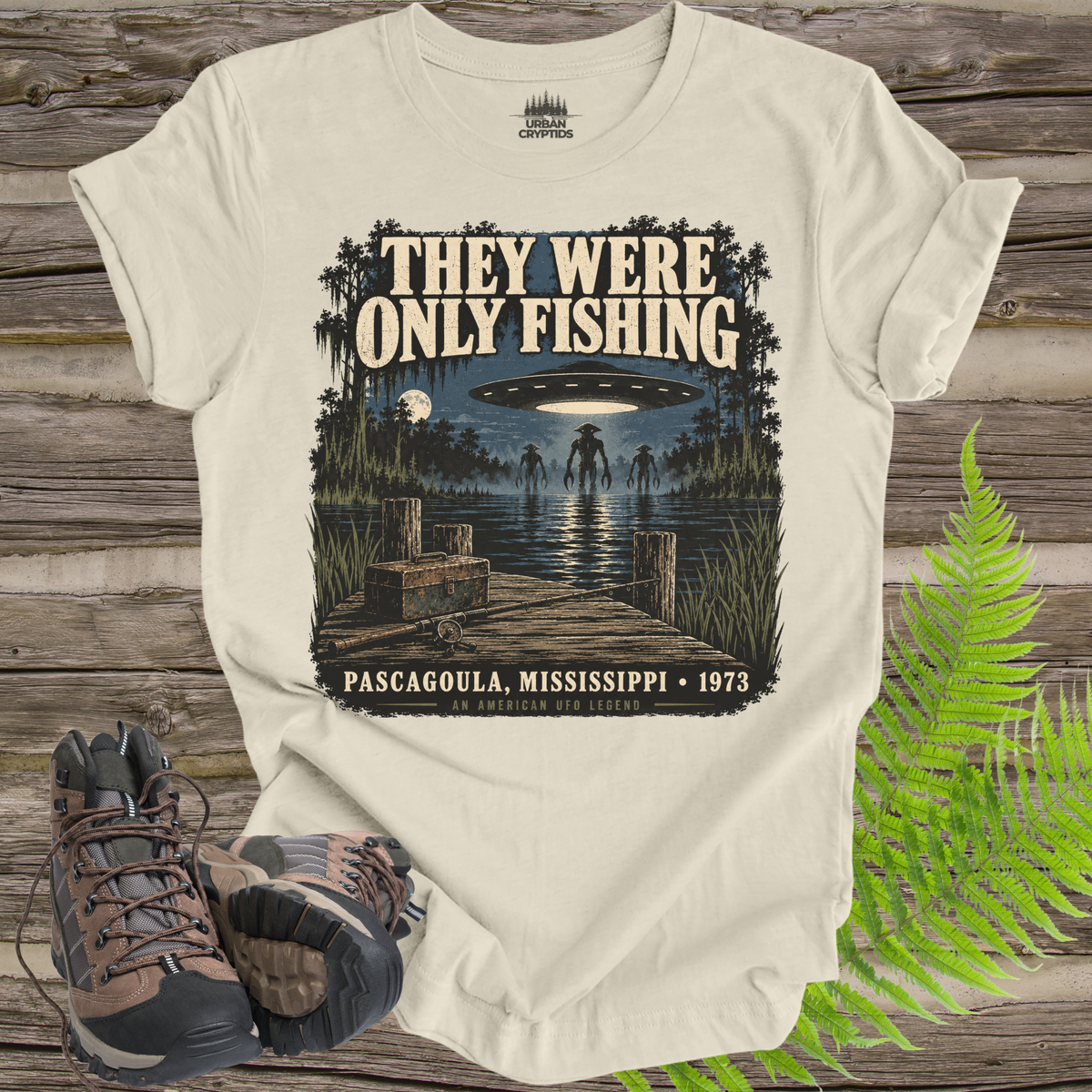 They Were Only Fishing T-Shirt | Pascagoula UFO Encounter