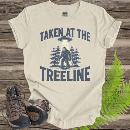 “Taken at the Treeline” Bigfoot UFO T-Shirt – Vintage Alien Abduction Design
