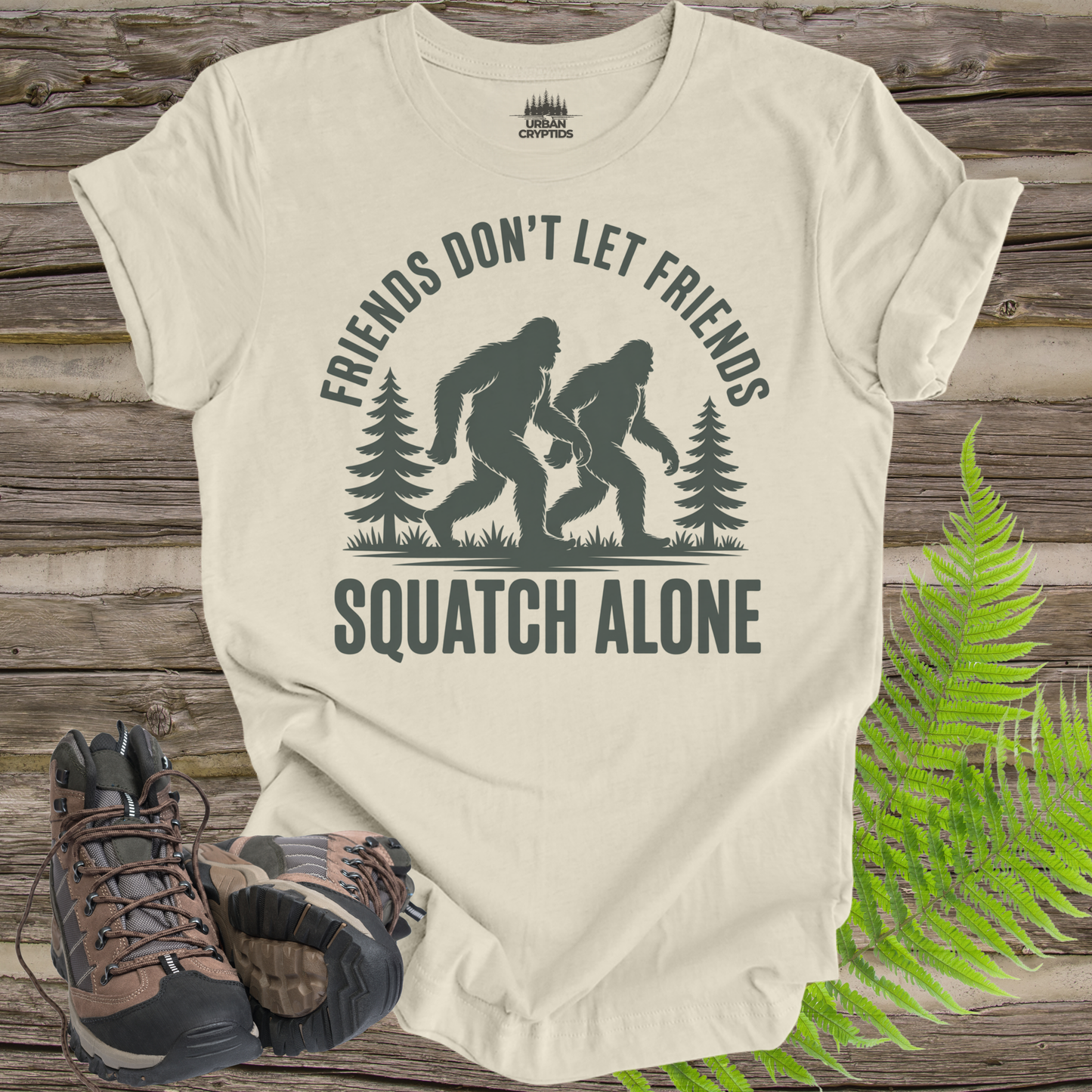 Friends Don’t Let Friends Squatch Alone – Funny Bigfoot Shirt