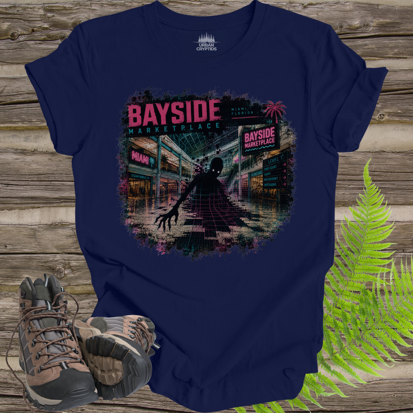 Bayside Marketplace Glitch | Miami, FL Analog Horror T-Shirt