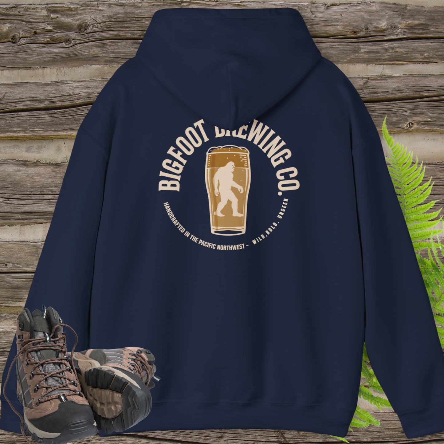 Bigfoot Brewing Co. Heavy Blend Hoodie | Pacific Northwest Craft Beer Cryptid Sweatshirt