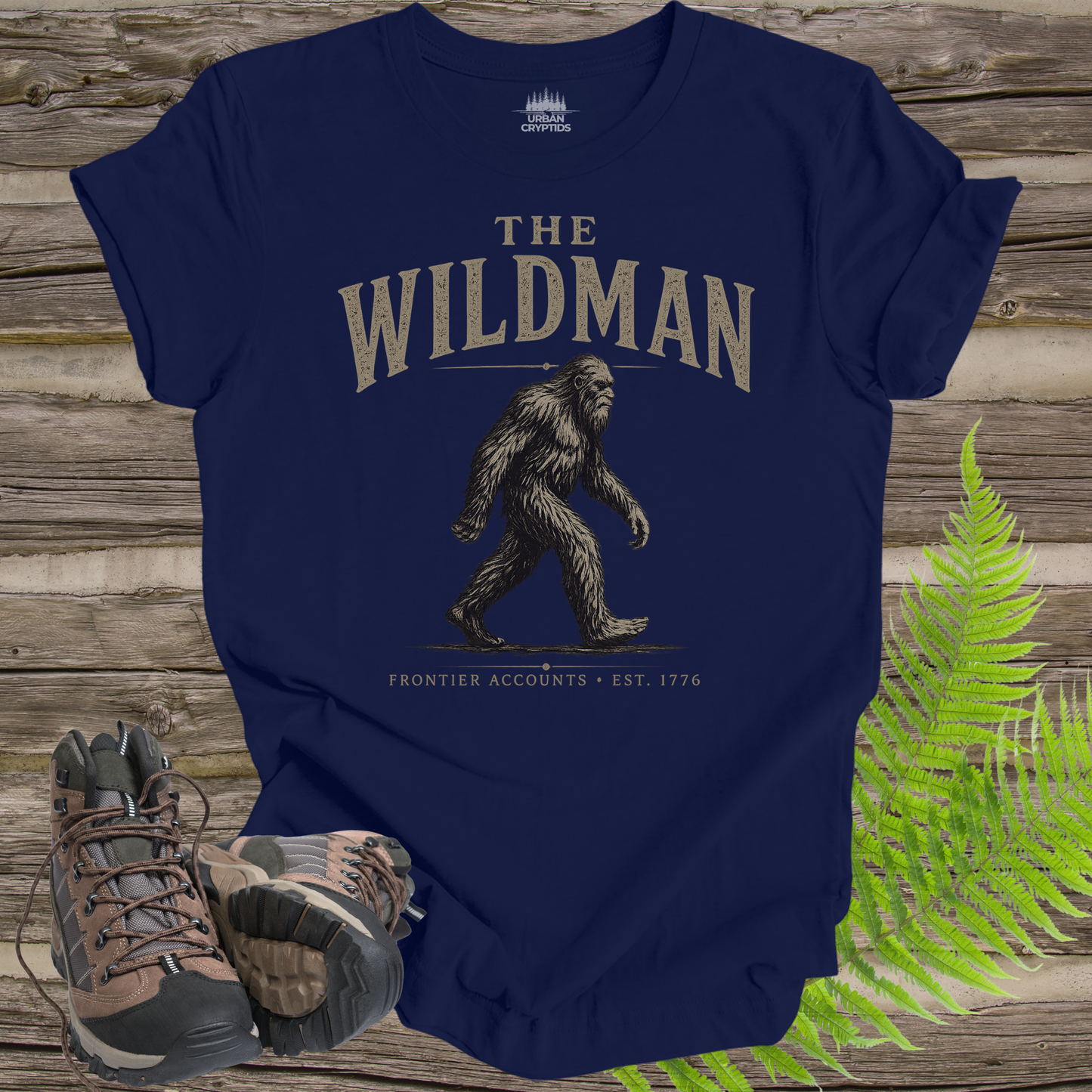 The Wildman | Frontier Accounts Est. 1776 Vintage Bigfoot T-Shirt