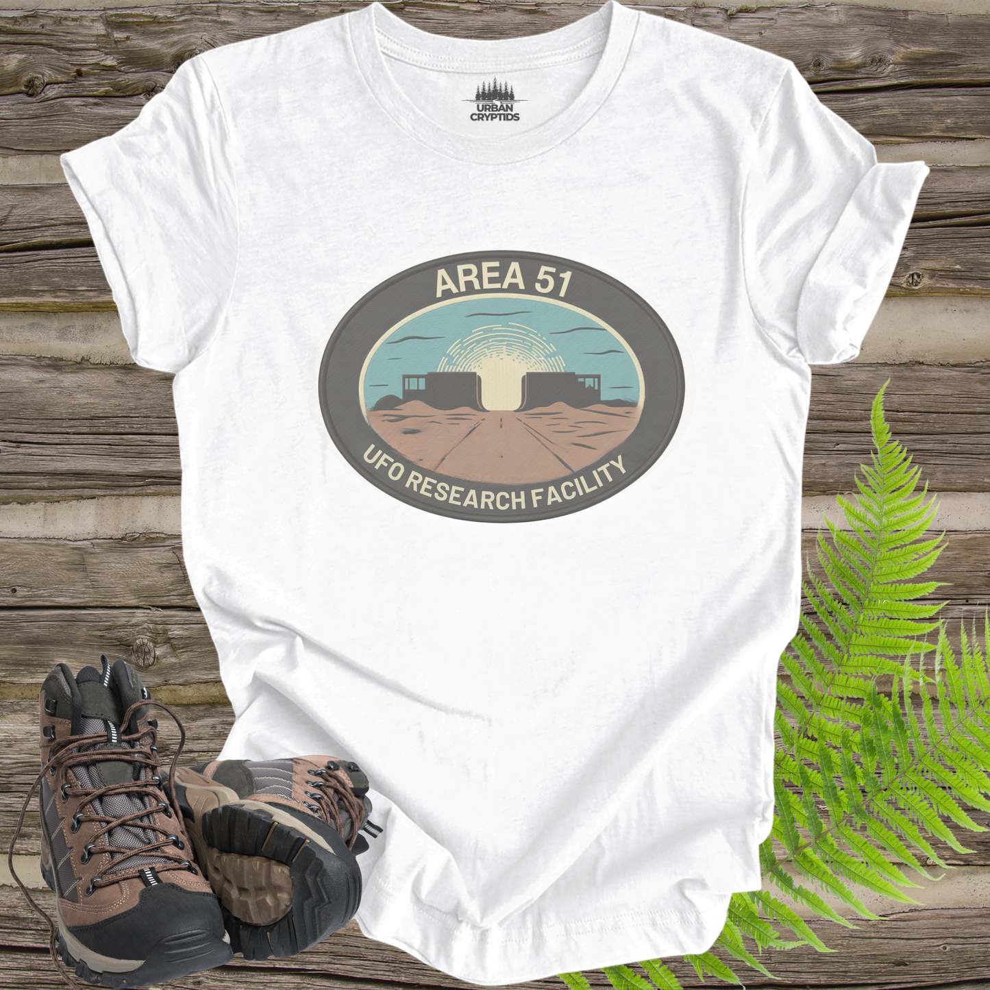 Area 51 UFO Research Facility Shirt – Retro Nevada UFO & Alien Graphic Tee, Conspiracy Humor Unisex T-Shirt