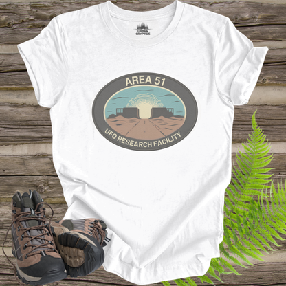 Area 51 UFO Research Facility Shirt – Retro Nevada UFO & Alien Graphic Tee, Conspiracy Humor Unisex T-Shirt