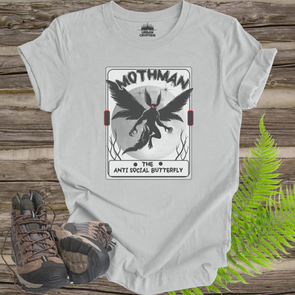 Mothman Tarot Shirt – The Anti Social Butterfly – Cryptid Tarot Card Graphic Tee