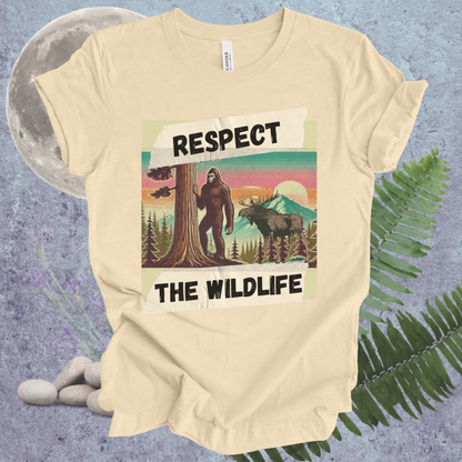 Wildlife Respect Tee - Unisex T-Shirt with Bigfoot and Moose