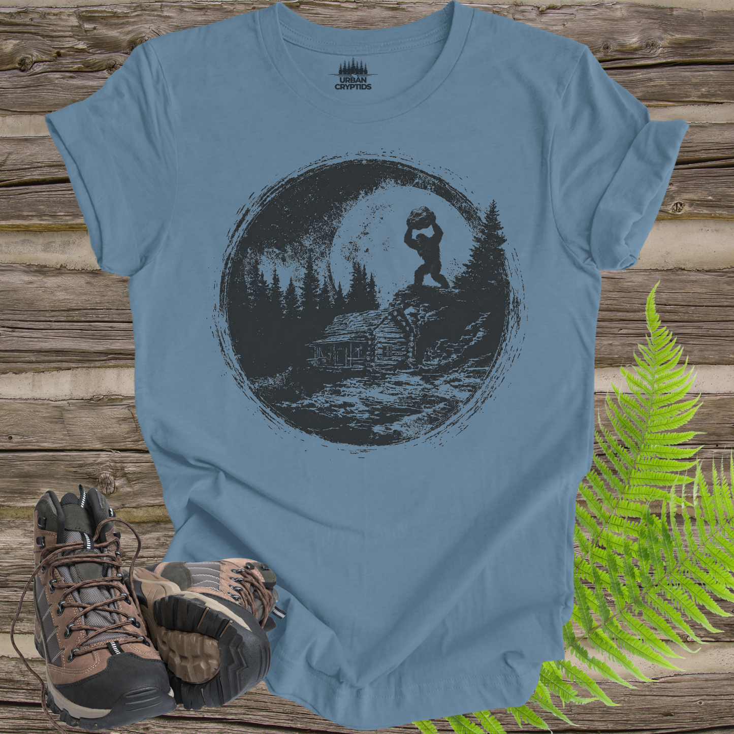 Wildman Chronicles: Moonlit Watcher | Ape Canyon 1924 Bigfoot T-Shirt