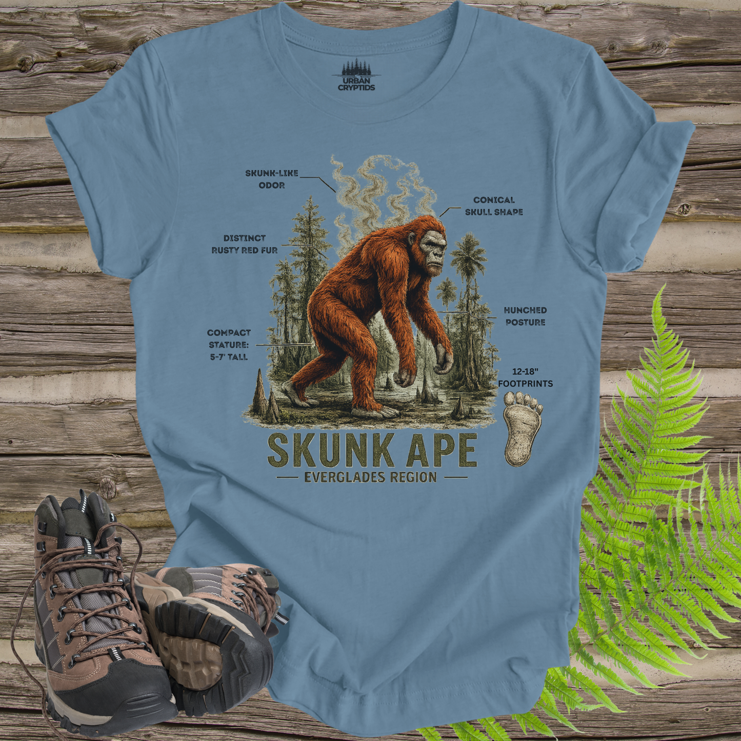 Everglades Skunk Ape Tee | Hominid Series Cryptid Field Study Shirt