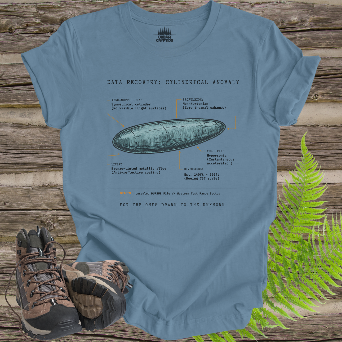 Cigar-Shaped UFO Tee – UAP Recovery File Shirt