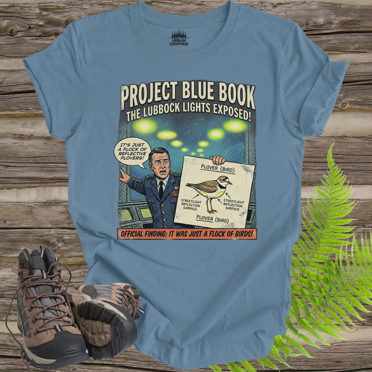 Project Blue Book: The Lubbock Lights Exposed! UFO Comic T-Shirt