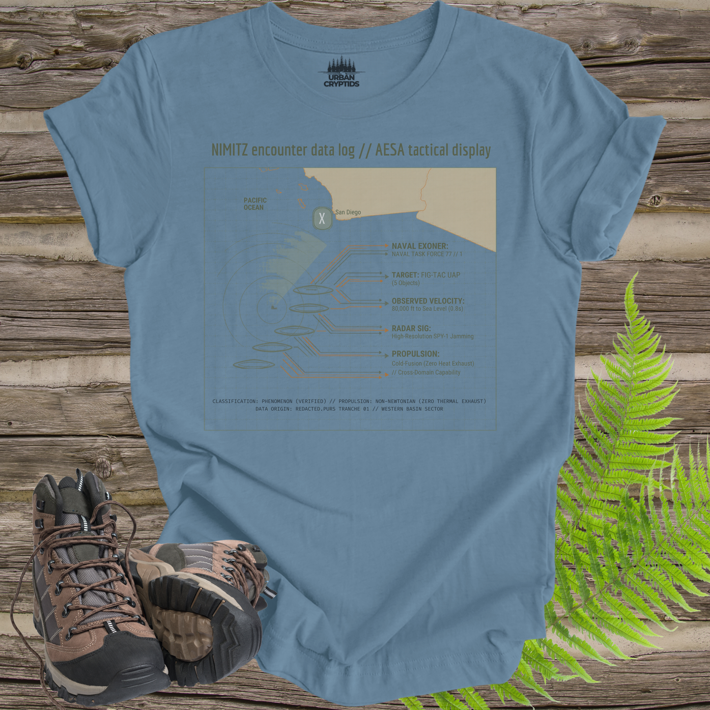 Nimitz AESA Tactical Display Tee – UAP Encounter File Shirt