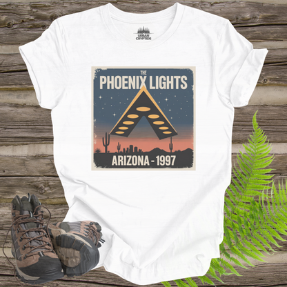 Phoenix Lights 1997 UFO T-Shirt – Arizona Alien & Cryptid Sighting Tee