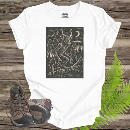 Jersey Devil T-Shirt – Pine Barrens Cryptid Woodcut Tee