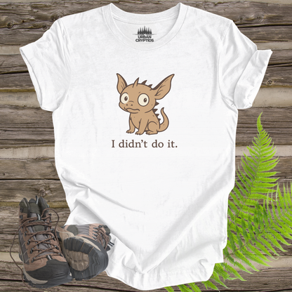 Chupacabra “I Didn’t Do It” Tee – Cute Cryptid Shirt with Funny Paranormal Humor