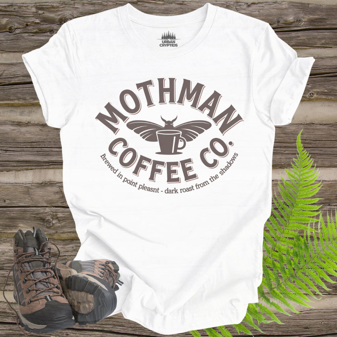 Mothman Coffee Co. Tee – Dark Roast from the Shadows