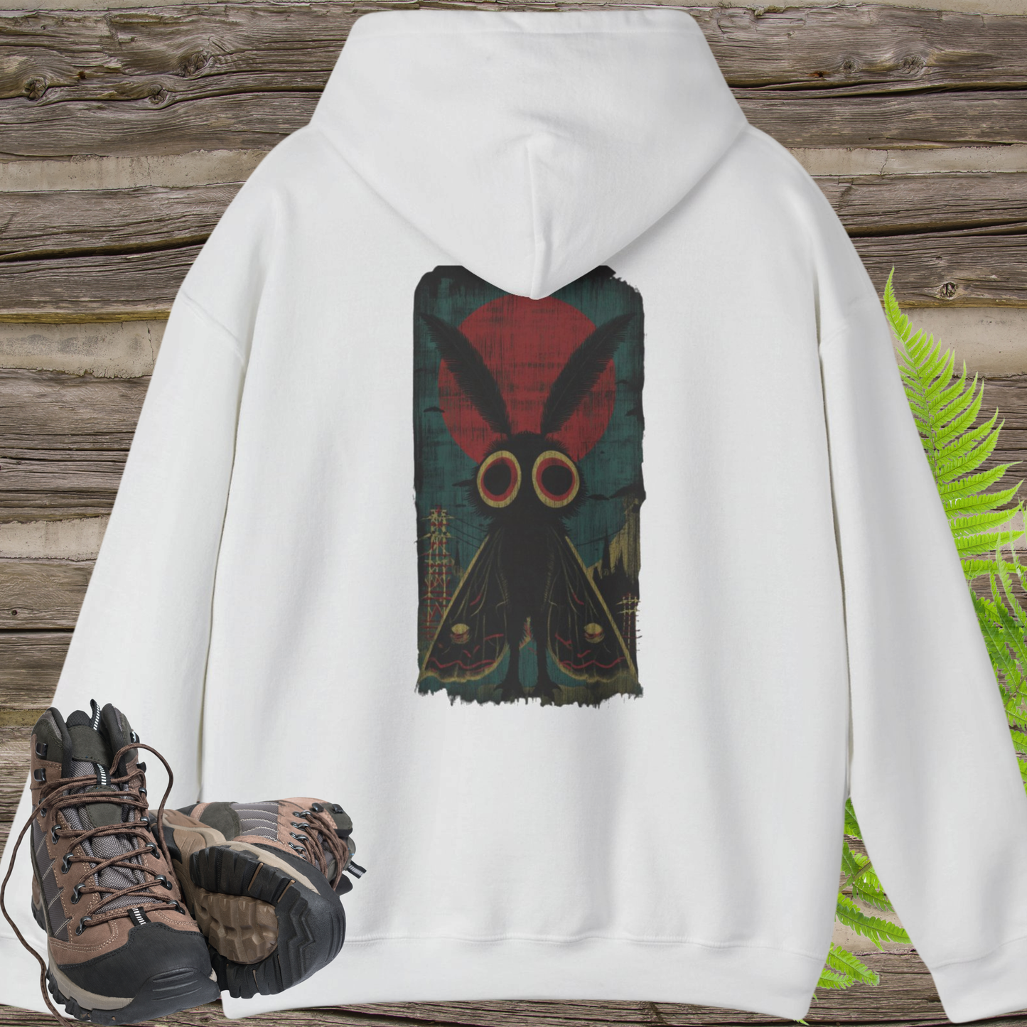 Mothman Vintage Poster Hoodie | Cryptid Graphic Hoodie – Urban Cryptids