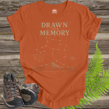 Drawn From Memory Shirt | Betty Hill UFO Encounter Tee | White Mountains 1964 | Vintage Alien Mystery Shirt