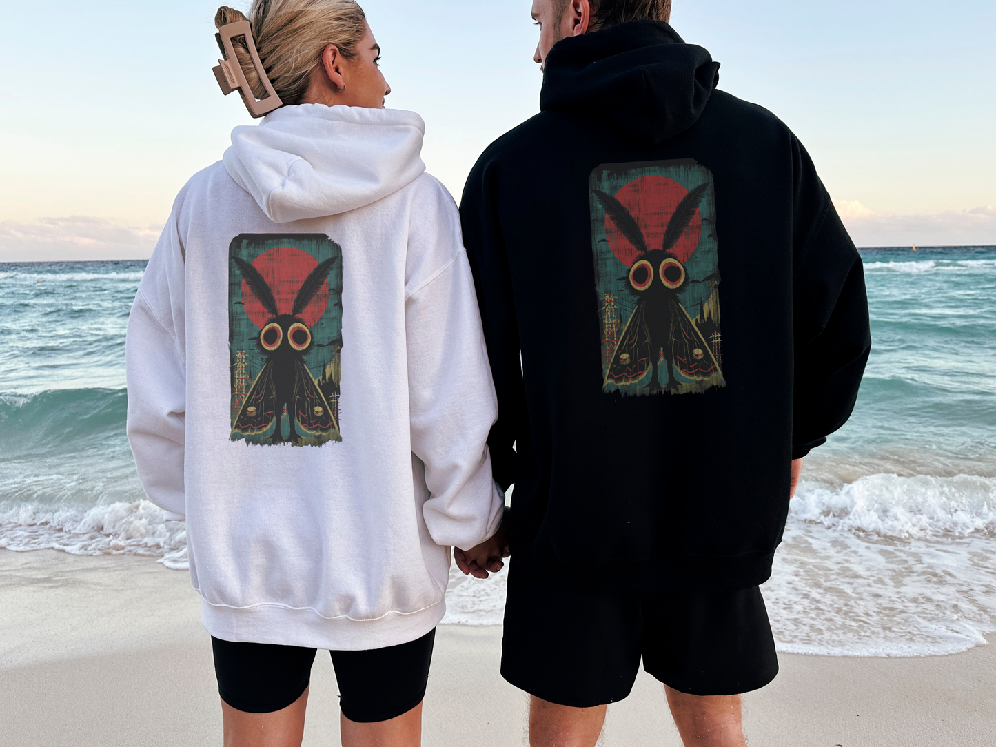 Mothman Vintage Poster Hoodie | Cryptid Graphic Hoodie – Urban Cryptids